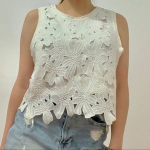 Forever 21 White Cream Top